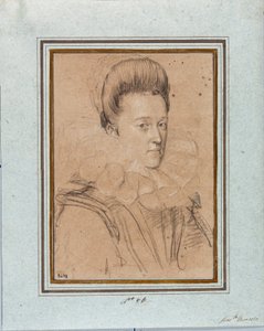 エレオノーラ・ド・メディチ（Eleonora de Medici）（1567-1611）の肖像 マンチュア公フィンセント1世（Vincenzo I Gonzaga, Duke of Mantua）（1562-1612）の妻 オッタビオ・レオーニ（1578-1630）のデッサン Genes, Musei di Strada Nuova, inv 2432