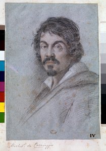 ミケランジェロ・メリージ・ダ・カラヴァッジオの肖像（パステル、ブリストルボード、1621年頃