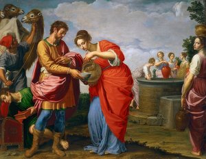噴水でのRebekkaとElieser。 1626-27頃 作： Ottavio Vannini