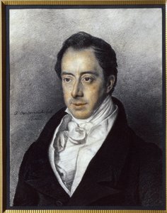 Nicolas Ivanovich Tourgueniev (1789-1871) の肖像画。 （N.I.ツルゲーネフの肖像）。 Oeuvre de Otto (Yermolay) Oesterreich (1790-1871)、厚紙にパステル 作： Otto  Oesterreich