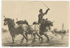 水の中の 3 つの荷馬 作： Otto Baron Howen