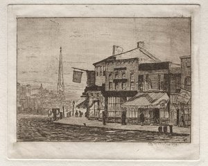 クリーブランド、ウッドランドアベニュー、イーグルストリート、1878年。 作： Otto H. Bacher