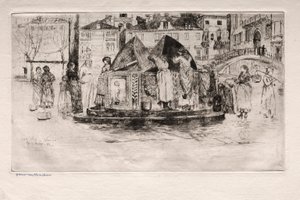 ヴェネツィアのエッチング：ポッツォサンヴィオ、1882年。