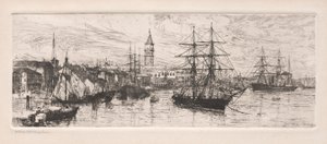 船積みと公爵宮殿、1888年。 作： Otto H. Bacher