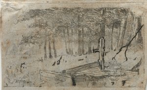 木の小さな習作、19 ～ 20 世紀。 作： Otto H. Bacher