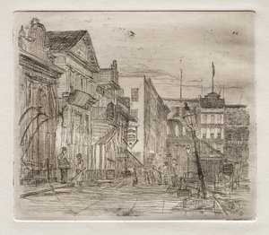 サウスウェストコーナー、パブリックスクエア、クリーブランド、1878年。 作： Otto H. Bacher
