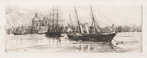 2隻のボート、ヴェネツィア、1880年。