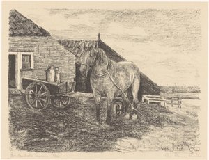 Ameland mare (オブジェクトの元のタイトル) 作： Otto Hanrath (signed by artist)