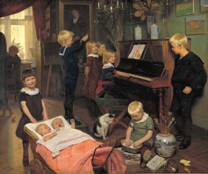 コンサート：アーティストの子供たちとその遊び仲間 作： Otto Haslund