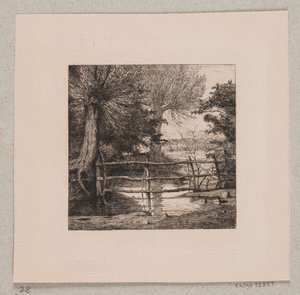 小川沿いの柳の木 作： Otto Haslund