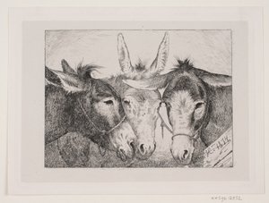 3 つのロバの頭 作： Otto Haslund