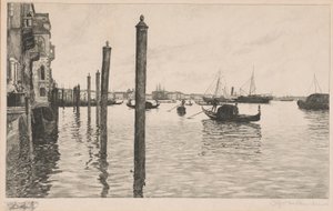 大運河、ヴェネツィア 作： Otto Henry Bacher