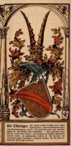 ドイツ侯爵家の先祖代々の紋章：ツェーリンガー家 作： Otto Hupp