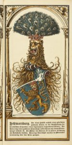 ドイツ侯爵家の先祖代々の紋章：シュヴァルツブルク 作： Otto Hupp