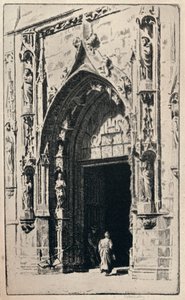 「聖ニコラス デ シャン教会の入り口」、1915 年 作： Otto J Schneider