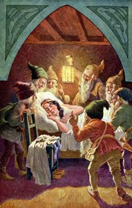 白雪姫と7人の小人, c.1900 (イラスト) 作： Otto Kubel