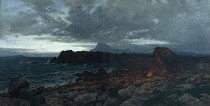 海岸の秋の夕べ、キン 作： Otto Ludvig Sinding