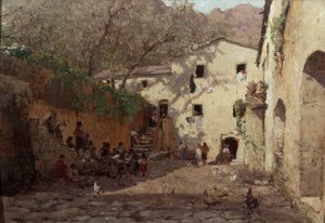日常生活、イタリア 作： Otto Ludvig Sinding