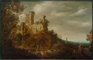 風景 作： Otto Marseus  van Schrieck