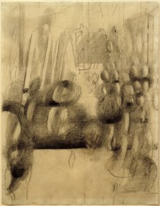 教室（校舎）への入場。スケッチ 作： Otto Meyer Amden