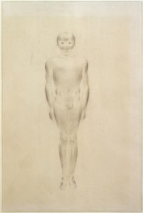 閉じた脚と腕を伸ばした少年の行動 作： Otto Meyer Amden