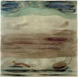 丘の上の星の風景の研究 作： Otto Meyer Amden