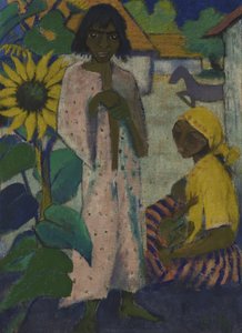 ヒマワリとジプシー、1927年。 作： Otto Mueller