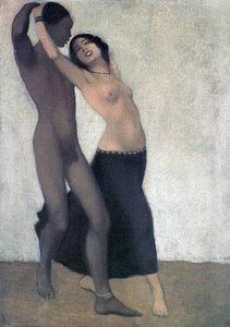アフリカ系ヨーロッパ人のダンサーのカップル、1903年頃