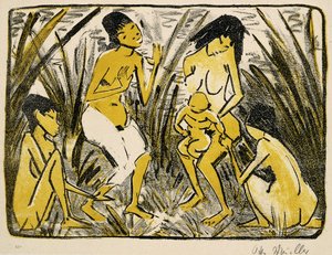モーセの発見、1920 作： Otto Mueller