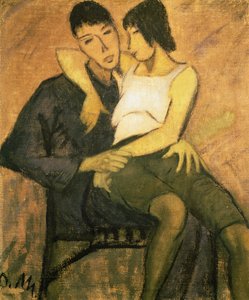 アーバナイトカップル、1920 作： Otto Mueller