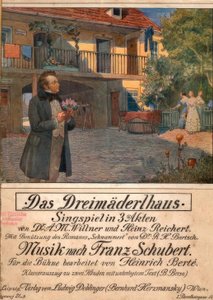 Berte、Dreimäderlhaus-ノートプリント1916 作： Otto Robert Nowak
