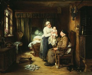 祖父の訪問、1889 作： Otto Piltz