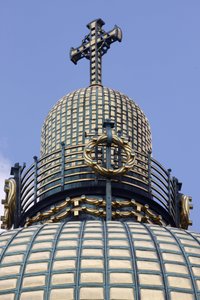 アム・シュタインホフ（聖レオポルド教会） - 教会のドーム（オーストリア・ウィーン） (写真) 作： Otto Wagner