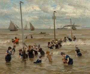海のお風呂。 1876 作： Otto von Thoren