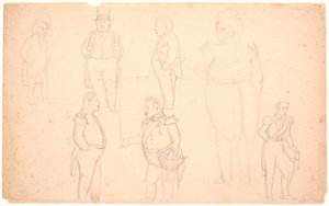 i.a.の似顔絵 なので。 Ørsted、Frederik VII、Christian VIII、そしておそらく Frederik VI. 作： P.C. Skovgaard