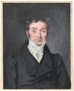 学校教師のハンス イェンセン ヴィスビー (1777 ～ 1870 年) の肖像画。 作： P.C. Skovgaard