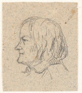 Thorvaldsen の横顔の肖像画 作： P.C. Skovgaard