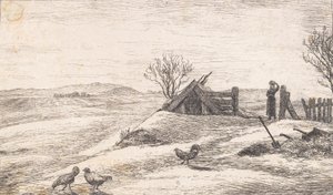ヴェジビー近くの冬の風景 作： P.C. Skovgaard