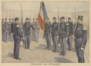 フランスの旗を侮辱したことを謝罪した兵士 作： P.H.G.V. Michel