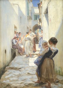 トレッロ、イタリアの通り 作： Peder Severin Krøyer