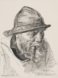 スカーゲンの漁師の頭 作： Peder Severin Krøyer