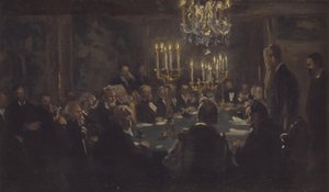 科学会「科学会の会」構図スケッチ 作： Peder Severin Krøyer