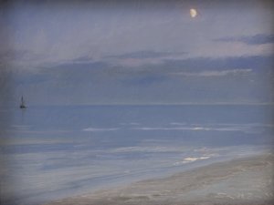 月光のスカーゲン ビーチ 作： Peder Severin Krøyer