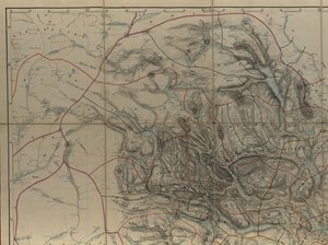 地図は国立図書館の地図コレクションよりこの地図は『Handdrawn』（1846年以降）に掲載されたもので、テレマークの 作： P. A. Munch