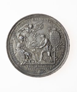 英国の勝利を記念するメダル、1704年（シルバー） 作： P. H. Muller