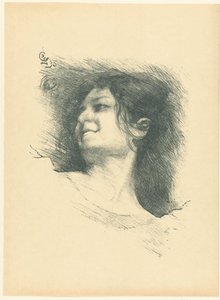 笑顔の女性の頭 エチュード ド ファム レプルーヴ（シリーズタイトル） 作： P. Lapierre