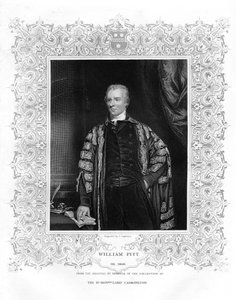 ウィリアム・ピット、19世紀イギリスの政治家で首相、 作： P. Lightfoot