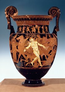 青銅の巨人タロスの死を描いたアッティカの赤像ヴォリュート・クラテル（陶器）（詳細は85071参照
