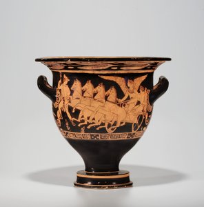 屋根裏の赤像式ベルクラテール、紀元前390〜370年頃 作： Painter of London F64