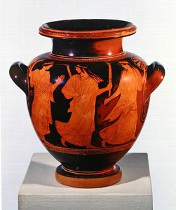 アティック・レッド・フィグ・スタムノス（陶器）（293770も参照） 作： Painter of the Birth of Athena